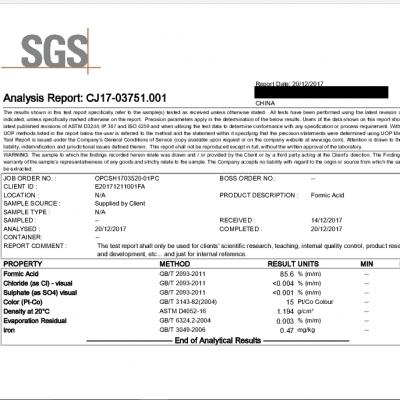 Formic Acid  85